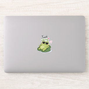 Introvert Frog Meme Sticker – Just Vibing Cute Fun
