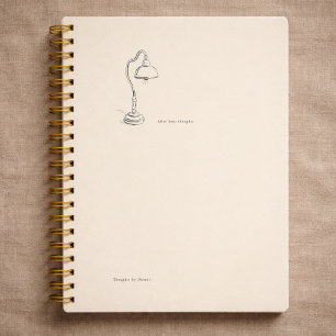 Introvert Gift Minimalist Line Art Quiet Solitude  Notebook