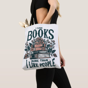 Introvert I Like Books Tote Bag