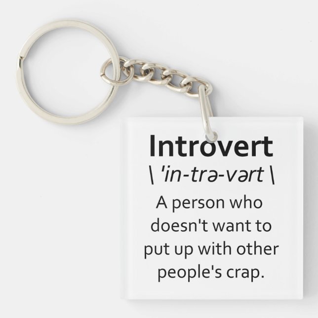 Introvert Key Ring (Front)