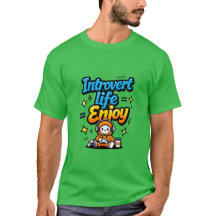 Introvert Life Enjoy Cartoon Gamer