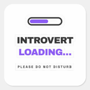 Introvert Loading Funny Sticker