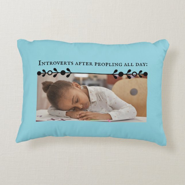 Introvert Meme Rectangular Accent Pillow (Back)