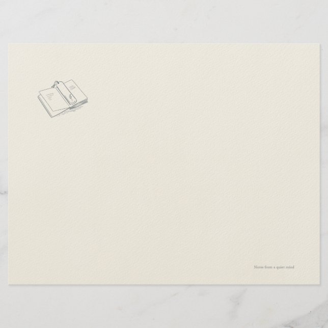 Introvert Minimalist Line Art Letterhead  (Front)