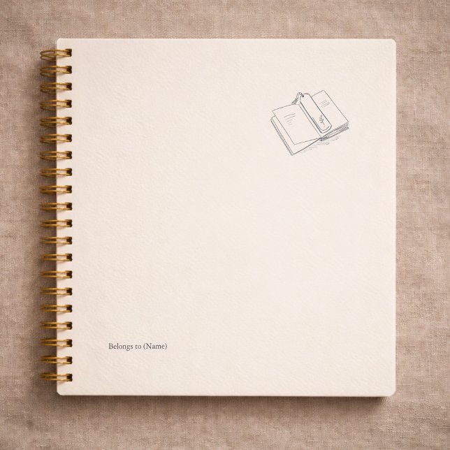 Introvert Minimalist Line Art Literary Gift Notebook (Creator Uploaded)