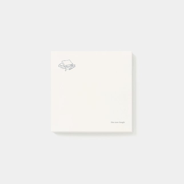 Introvert Minimalist Line Art Post-it Notes (Front)