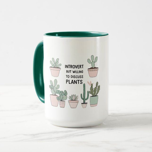 Introvert Plant Lover Mug – Funny Gift for Plant M (Front Left)