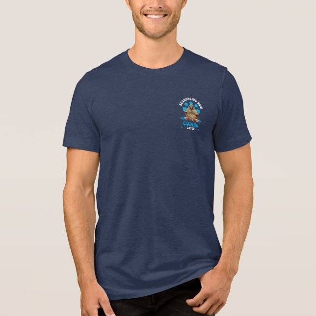Introvert Programmer Recharging Coding Later Tri-Blend Shirt (Front)