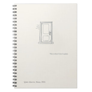 Introvert Quiet Solitude Closed Door Notebook