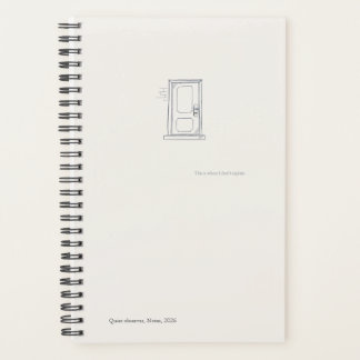 Introvert Quiet Solitude Minimal Line Art Planner