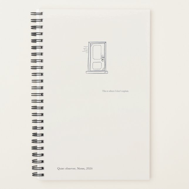 Introvert Quiet Solitude Minimal Line Art Planner (Front)