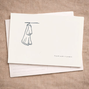 Introvert Quiet Solitude Minimalist Line Art Holiday Postcard