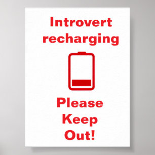 Introvert recharge poster