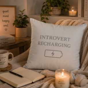 Introvert Recharging Social Battery Loading Cushion