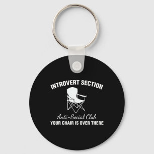 Introvert Section Anti Social Club Your Chair Is O Key Ring