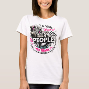 Introvert Skeleton Relaxing With Coffee No Thanks  T-Shirt