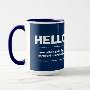 Introvert small talk anti social loner INTJ snarky Mug
