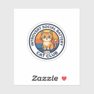 Introvert Social Battery Cat Cute Kitty Design - I