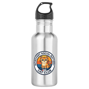 Introvert Social Battery Cat Cute Kitty Design - I 532 Ml Water Bottle
