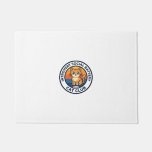 Introvert Social Battery Cat Cute Kitty Design - I Doormat