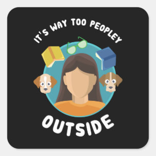 Introvert Square Sticker