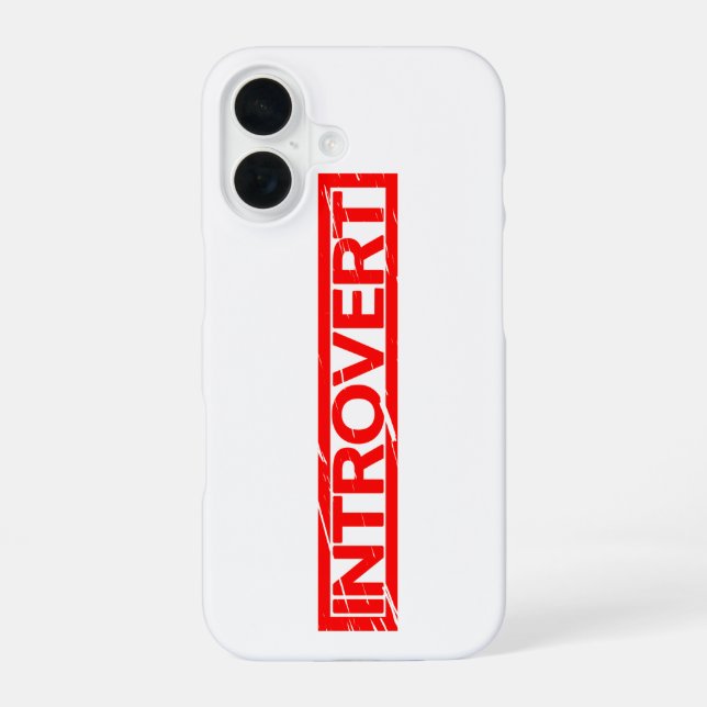 Introvert Stamp iPhone 16 Case (Back)