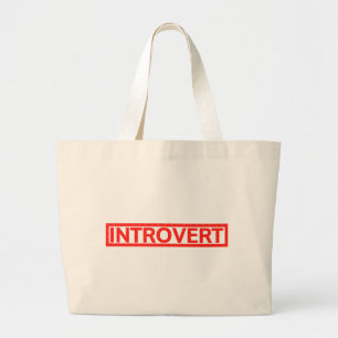 Introvert Stamp Large Tote Bag