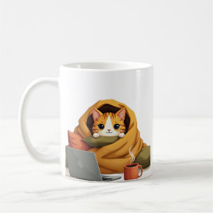 Introvert Survival Mode Cat Blanket Fort Laptop St Coffee Mug