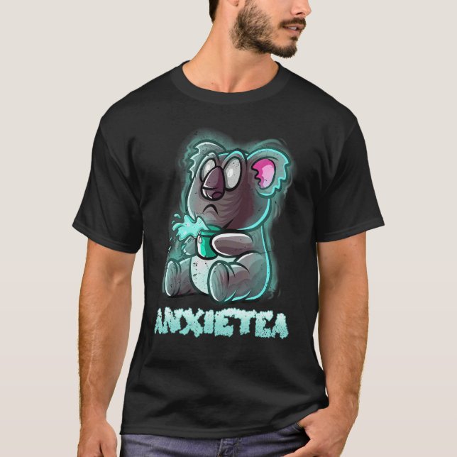 Introvert Tea  Nerd Koala Bear Geek Tea Cup Book R T-Shirt (Front)