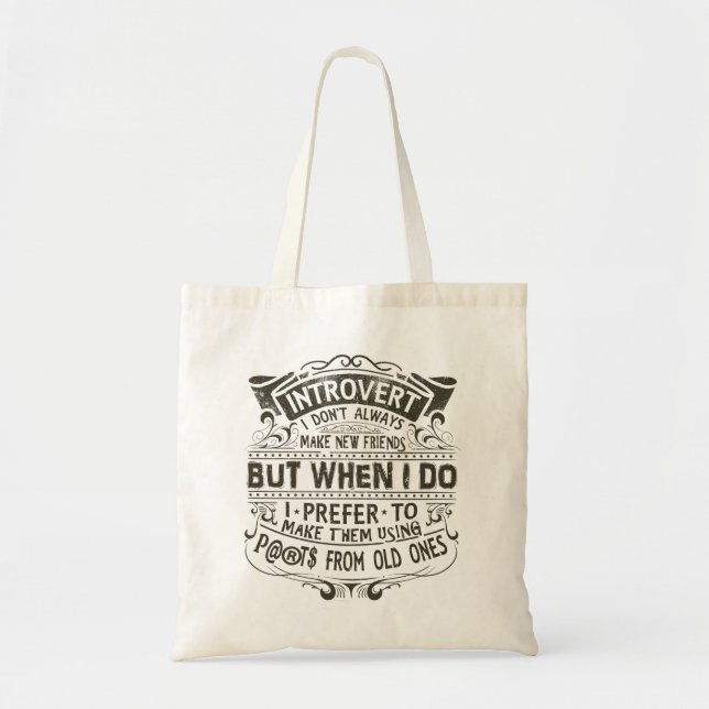 Introvert Tote Bag (Front)