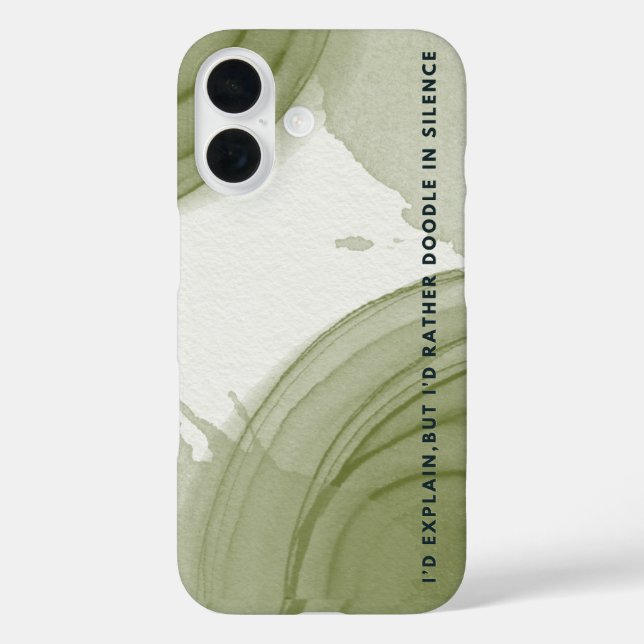 Introvert watercolor doodle iPhone / iPad case (Back)