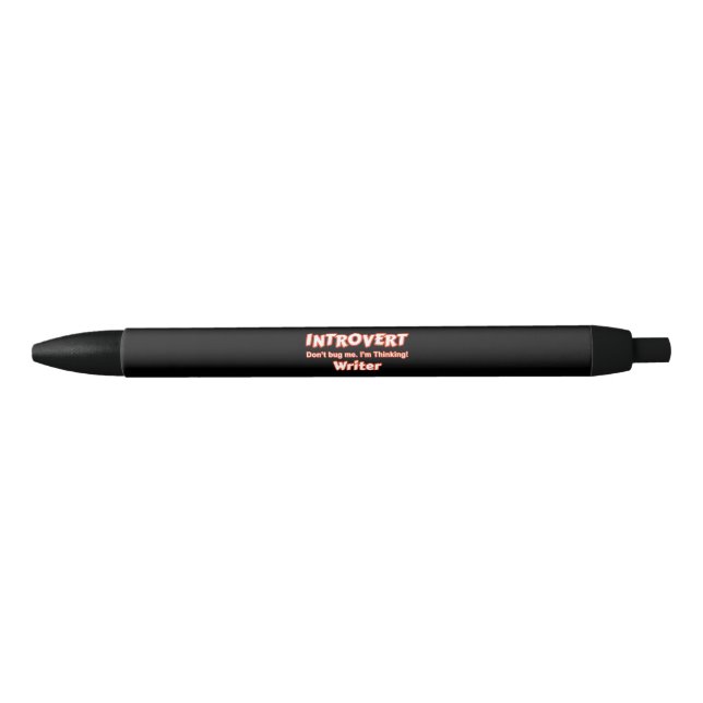 Introvert Writer Black Ink Pen (Front)