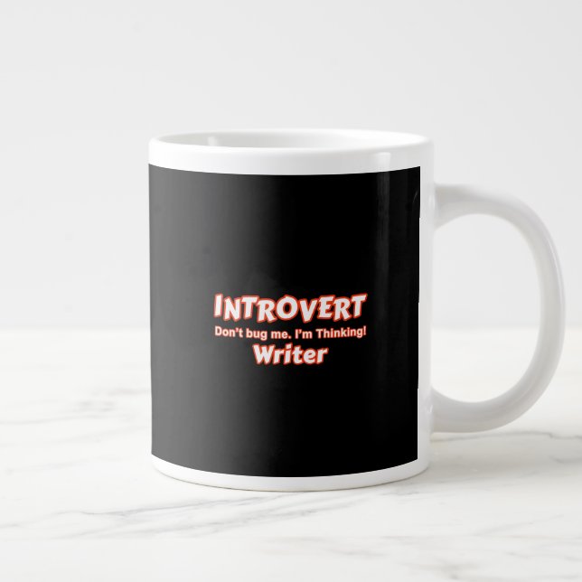 Introvert Writer Large Coffee Mug (Right)