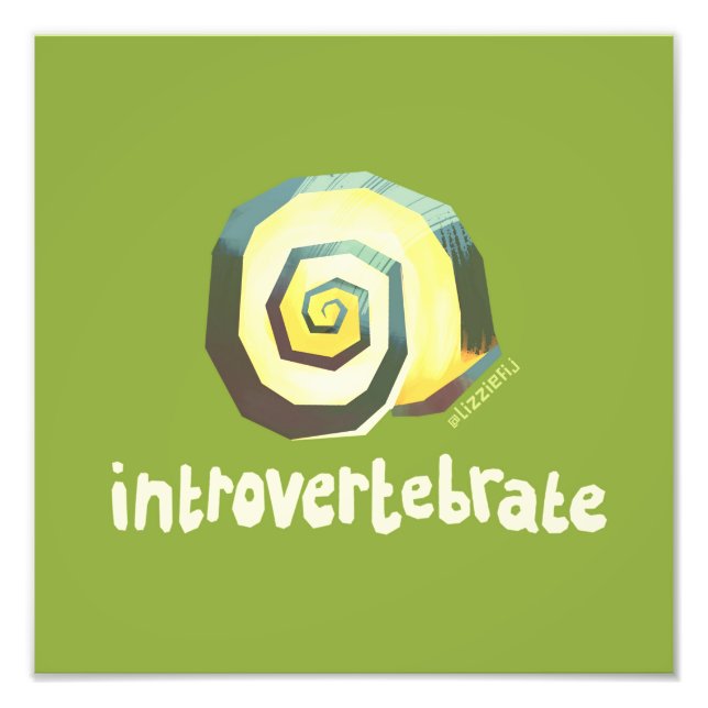 Introvertebrate snail - medium art print (Front)