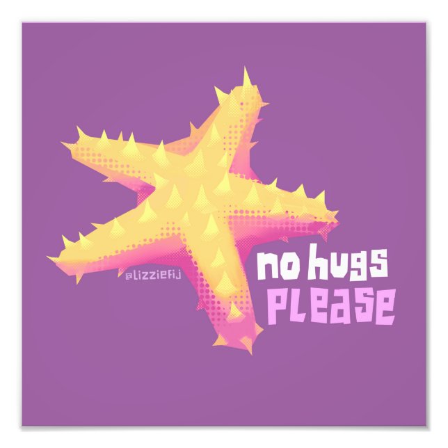 Introvertebrate starfish - medium art print (Front)