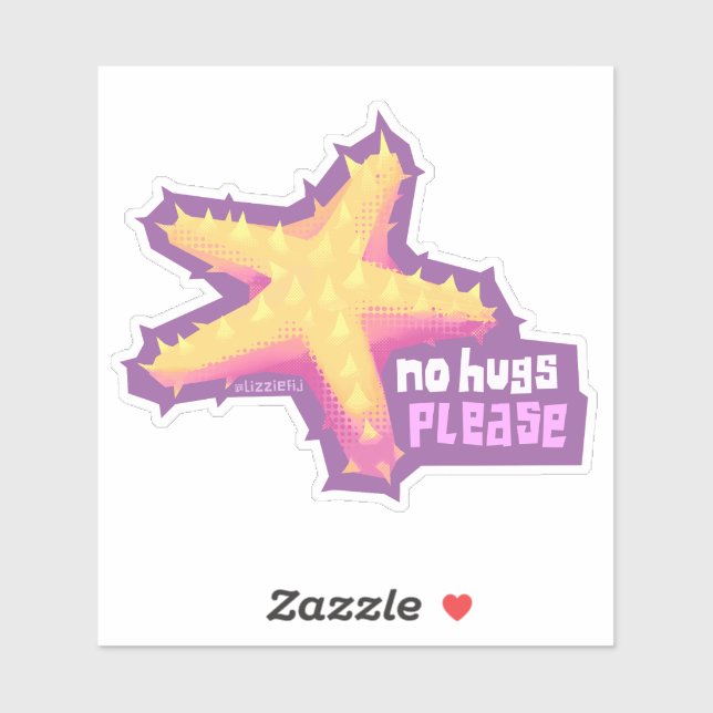 Introvertebrates starfish - medium sticker (Sheet)