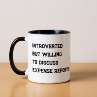 Introverted Accountant Funny Quote Coffee Mug
