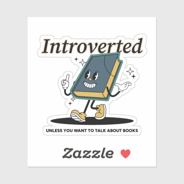 Introverted Book Lover Sticker (Sheet)