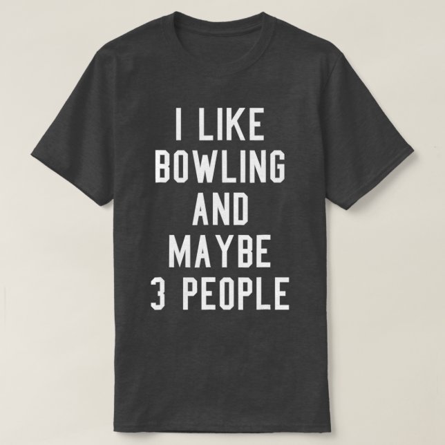 Introverted Bowling Lover Vintage T T-Shirt (Design Front)
