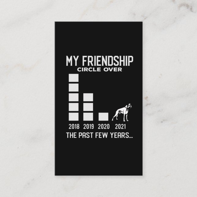 Introverted Boxer Dog Owner Pet Friendship Love Business Card (Front)
