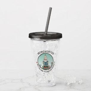 Introverted But Willing To Discuss Books Acrylic Tumbler