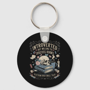 Introverted But Willing To Discuss Books Club Cosy Key Ring