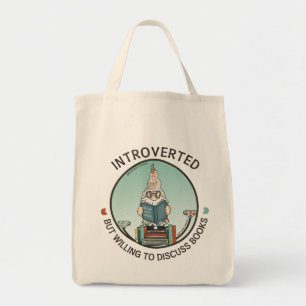 Introverted But Willing To Discuss Books Tote Bag