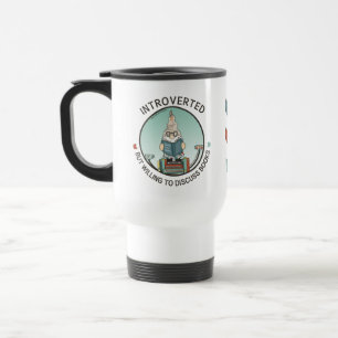 Introverted But Willing To Discuss Books Travel Mug