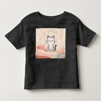 Introverted But Willing to Discuss Cats – Funny Ca Toddler T-Shirt