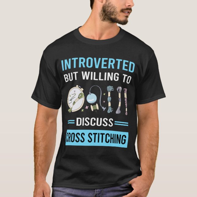 Introverted Cross Stitching T-Shirt (Front)
