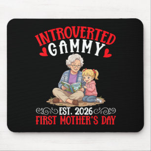 Introverted Gammy Est 2026 Ft Mothers Day Reading Mouse Pad