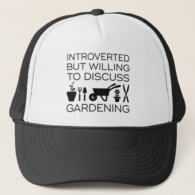 Introverted Gardening Trucker Hat (Front)