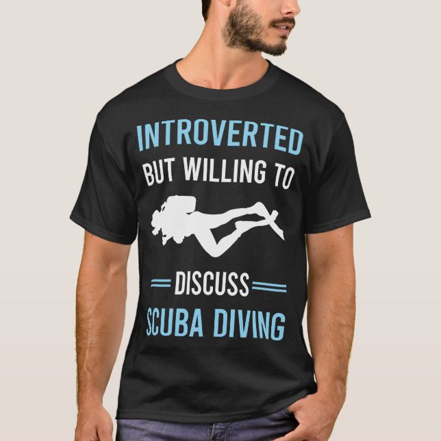 Introverted Scuba Diving Diver T-Shirt (Front)