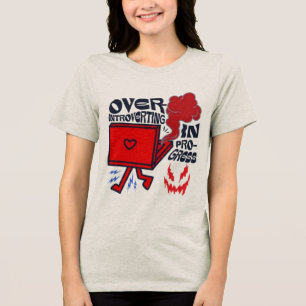 Introverting in Progress T-Shirt Funny Introvert Tri-Blend Shirt